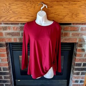 Oyanus maroon 3/4 sleeve top size small